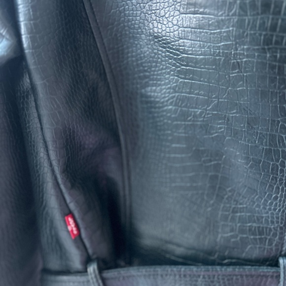 (SOLD) Levis Croc Moto Leather Jacket - Picture 4 of 6